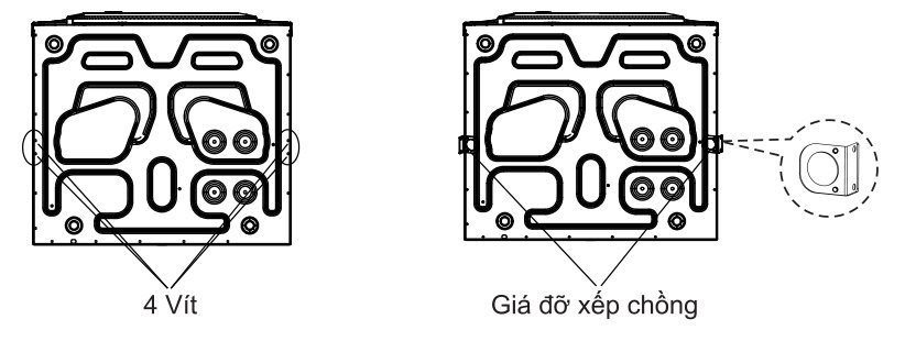 gá giá xếp chồng vào máy sấy aqua thông hơi