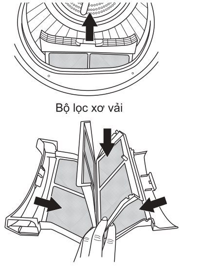 vị trí bộ lọc xơ vải máy sấy aqua bơm nhiệt