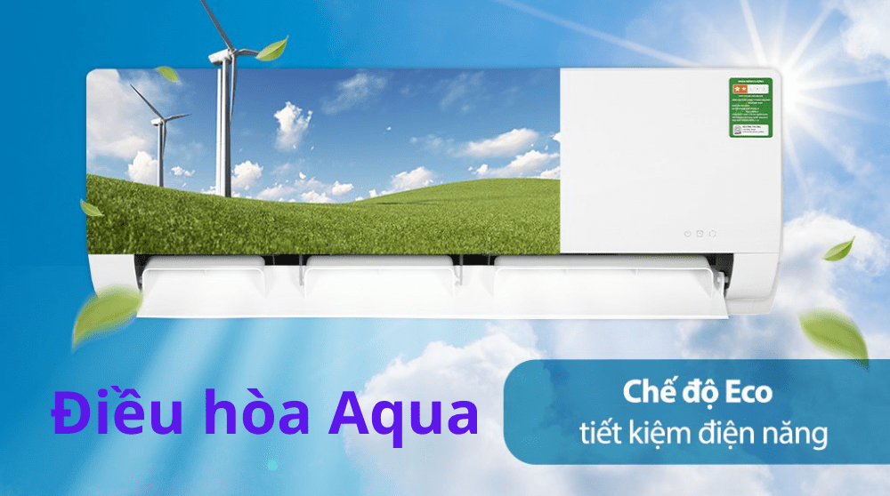 nút eco trên máy lạnh aqua