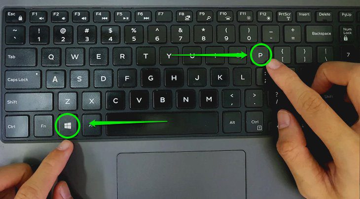 Chọn vào tổ hợp phím Windows P để kết nối