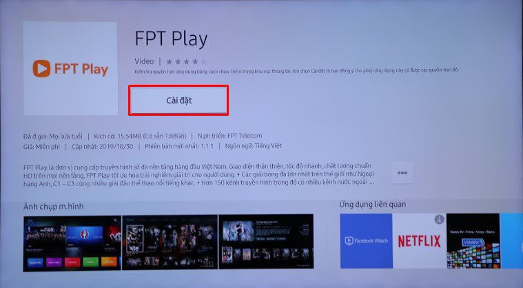 Cài đặt app trên Googe Play store cho tivi Aqua