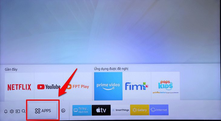 Chọn App cần xóa trên tivi Aqua