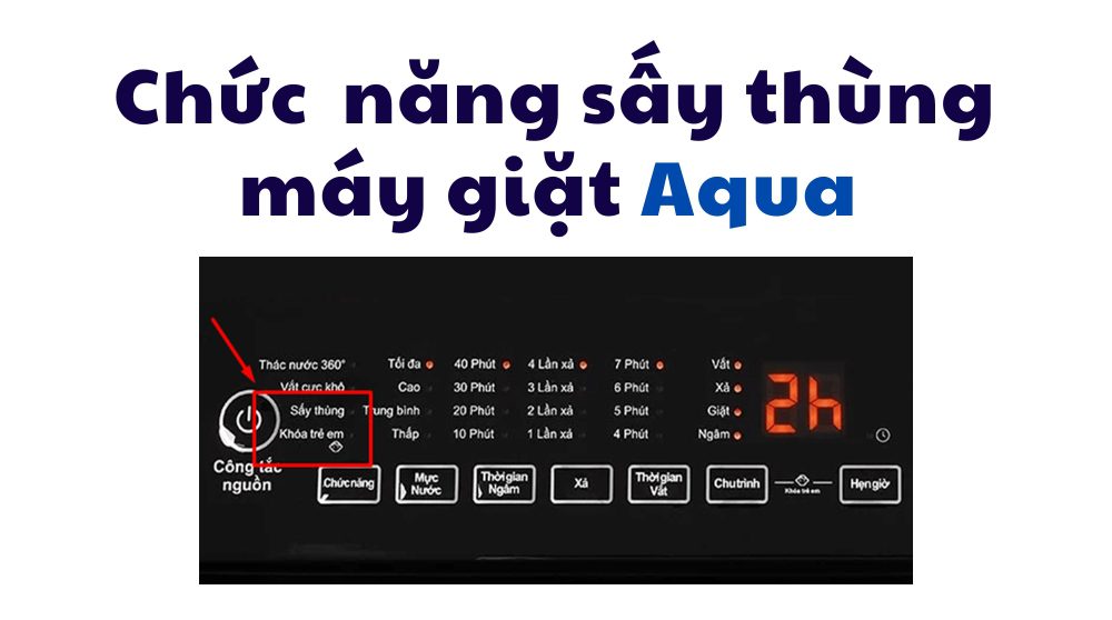 Chức năng sấy thùng của máy giặt Aqua