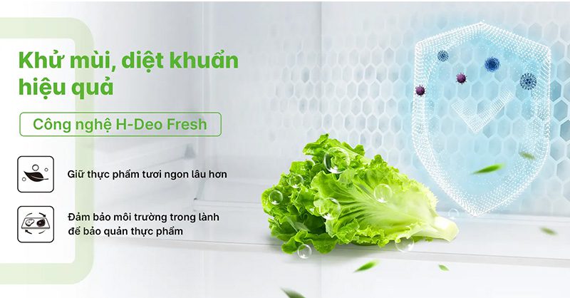 Công nghệ H-Deo Fresh giữ thực phẩm tươi ngon lâu hơn