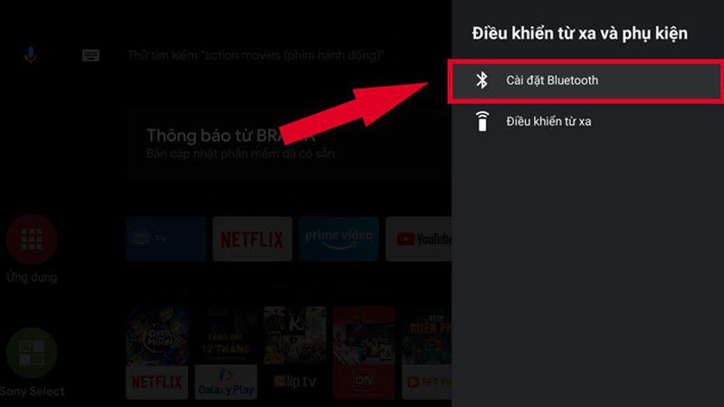 Chọn Cài đặt Bluetooth.