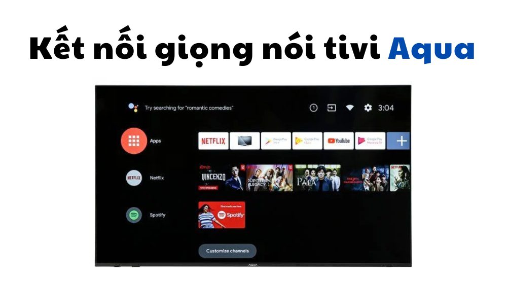 kết nối giọng nói tivi Aqua
