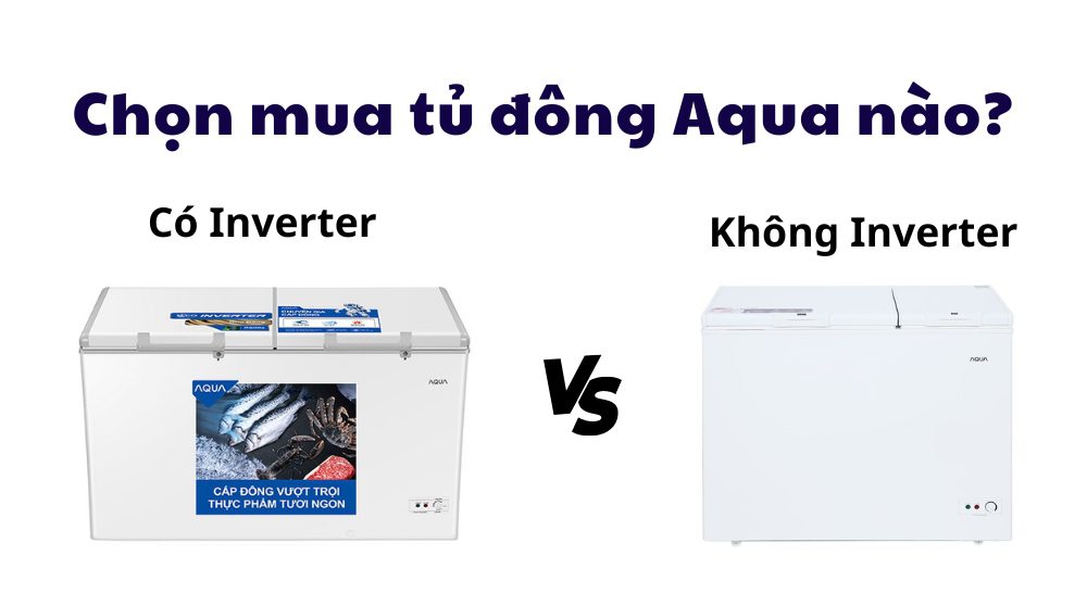 so sánh tủ đông Aqua Inverter và Aqua thường