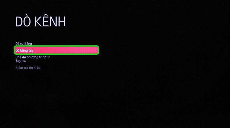 Dò lại kênh nếu tivi Aqua bị mất hình