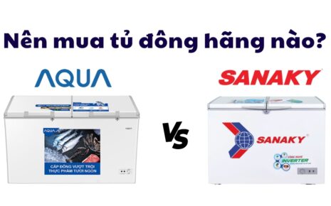 So sánh tủ đông Aqua và Sanaky