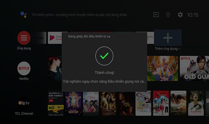 Đã kết nối điều khiển với tivi Aqua thành công