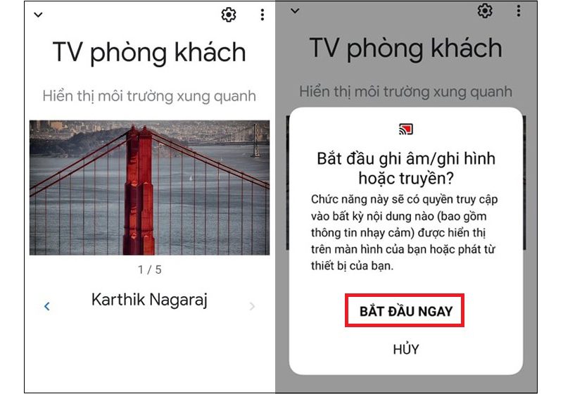 hướng dẫn kết nối điện thoại với tivi Aqua bằng Google Home