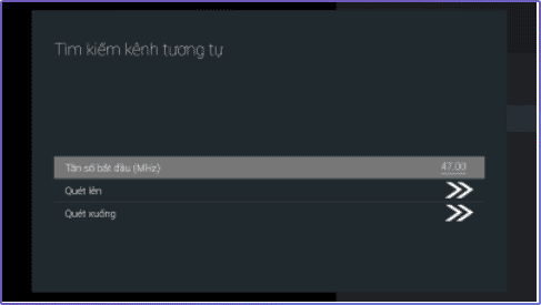 Chọn chế độ quét
